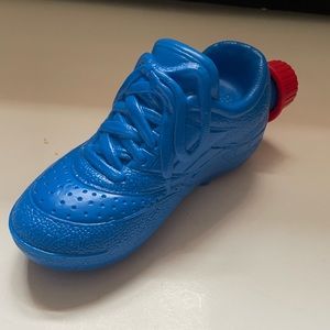 Vintage blue AYSO plastic soccer shoe